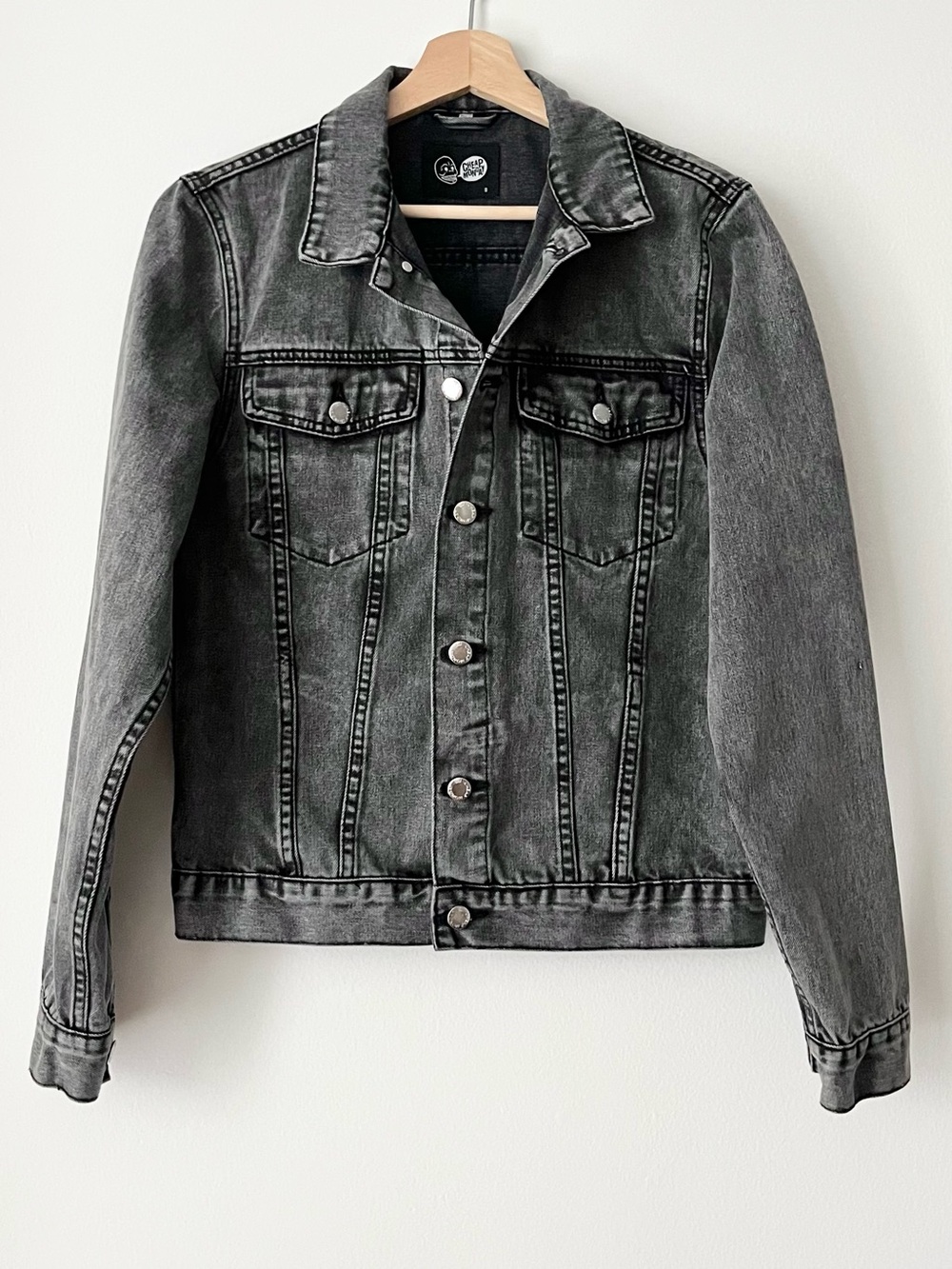 Cheap Monday Men's Staple Denim Jacket Black Dream Size S Swedish Streetwear